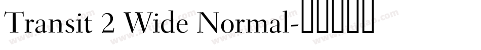 Transit 2 Wide Normal字体转换